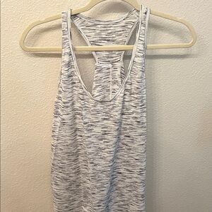 Lululemon Athletica White and Gray Tank Top